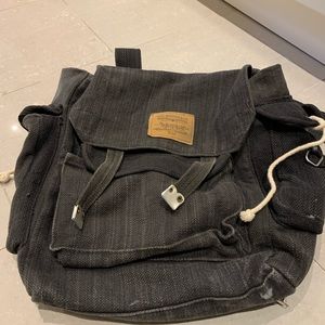Vintage canvas backpack